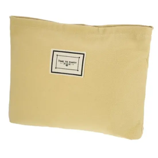 Unique Bargains Portable Canvas Zipper Makeup Bags and Organizers 1 Pc image {6}