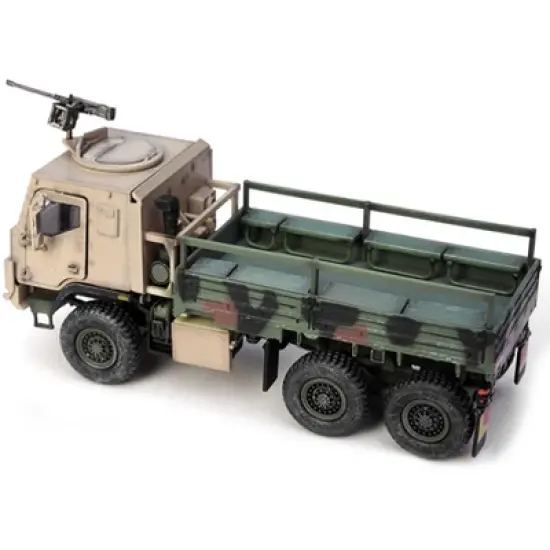 M1083 MTV (Medium Tactical Vehicle) Armored Cab Cargo Truck w/Turret NATO Camouflage "US Army" 1/72 Diecast Model by Panzerkampf image {3}