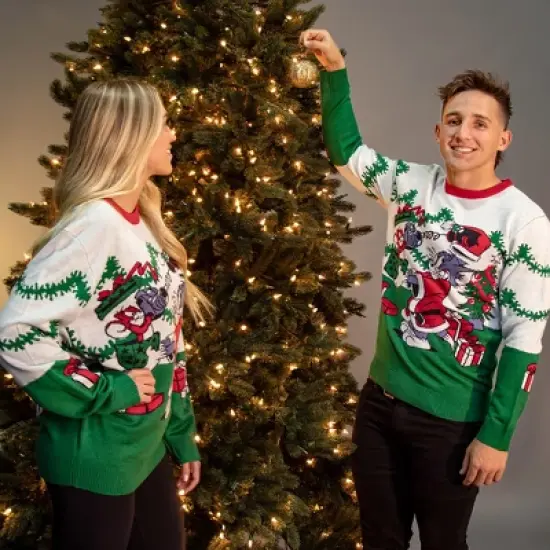 Tom And Jerry Men's Surprise Christmas Present Ugly Sweater Knit Pullover image {6}