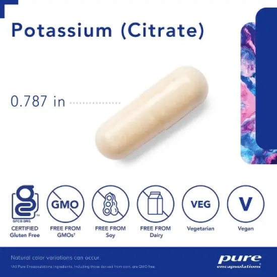 Pure Encapsulations Potassium (Citrate) - to Support Nerve & Muscle Function, Adrenals, Hormones, Heart Health & Energy* image {2}