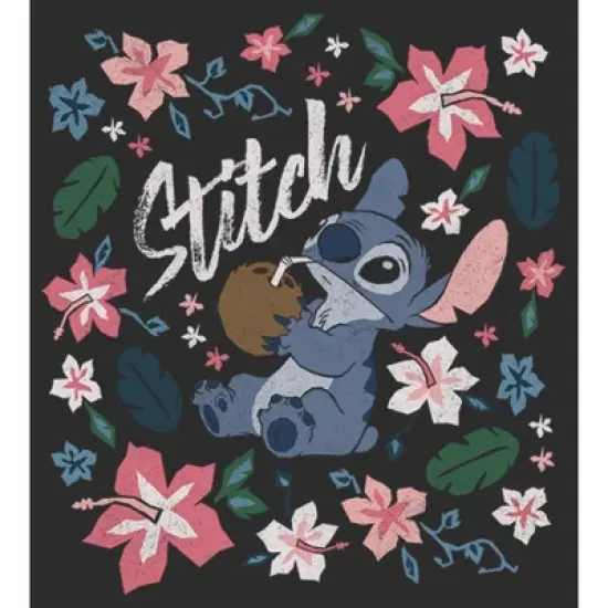 Women's Lilo & Stitch Flowers and a Coconut T-Shirt image {1}