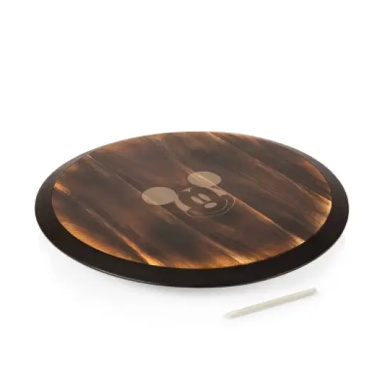 Picnic Time Mickey Mouse Fire Acacia Wood Lazy Susan Serving Tray image {5}