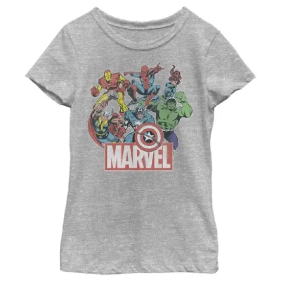Girl's Marvel Classic Hero Collage T-Shirt image {3}