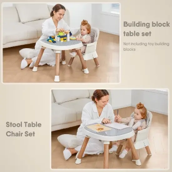 BabyBond Baby High Chair, 14 in 1 Convertible Highchair with Tray & Activity Center, Suitable for Babies and Toddlers image {3}