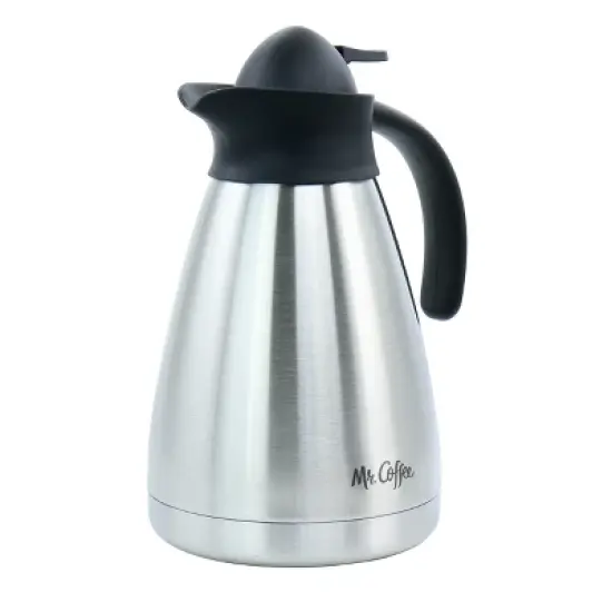 Mr. Coffee Olympia 1 Quart Insulated Stainless Steel Thermal Coffee Pot image {7}