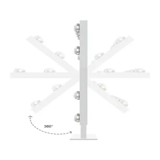 Fenchilin Lighted Hollywood Makeup Vanity Mirror with Smart Touch Control, 3 Color Options, Dimmable Light, 10X Magnification and 360 Degree Rotation image {2}