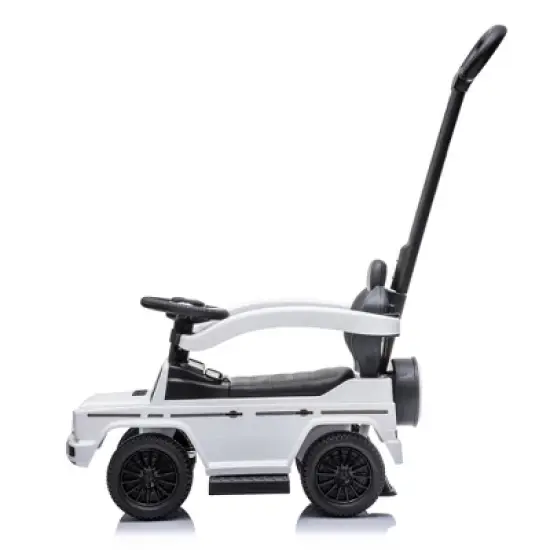 Best Ride On Cars Kids Outdoor Stroller Mercedes G-Wagon 3-in-1 Push Car with Detachable Handle, Safety Rails, and Working Horn image {6}