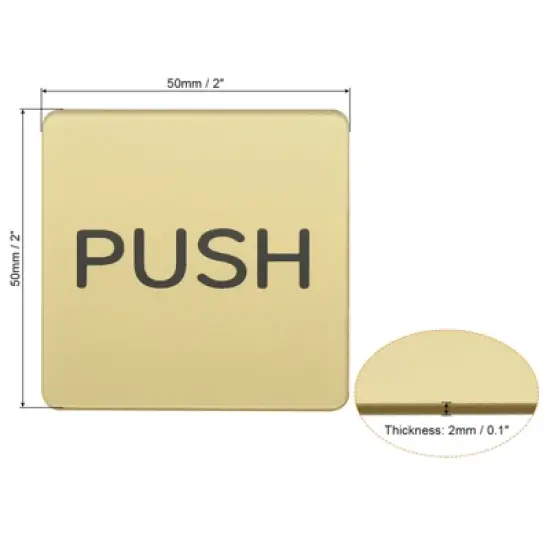 Unique Bargains Acrylic Self-Adhesive Shop Business Push Pull Door Sign 2 Pcs image {1}