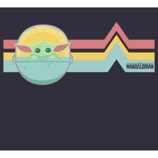 Junior's Star Wars: The Mandalorian The Child Retro Stripes Festival Muscle Tee image {1}