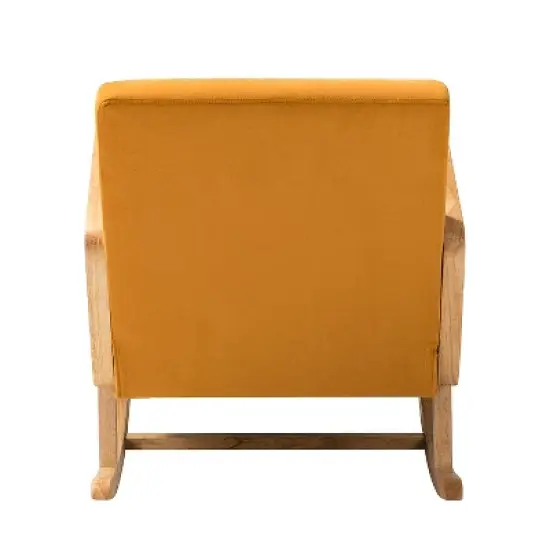 Set of 2 Adena Rocking Accent Chair with Rattan Arms | Karat Home image {4}