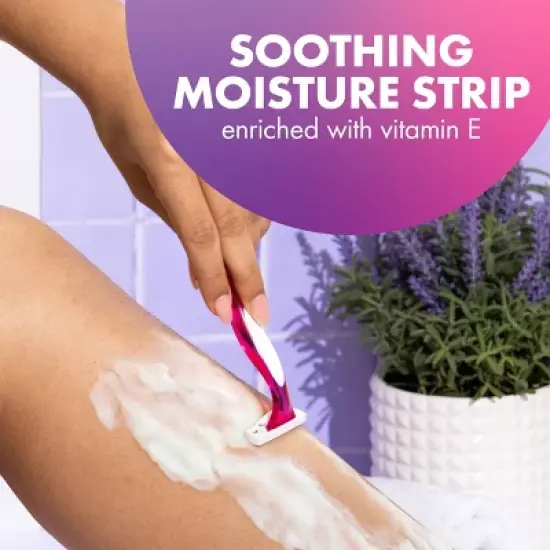 BiC Soleil Smooth Scented Women's Disposable 3-Blade Razor with Moisture Strip - 10ct image {4}