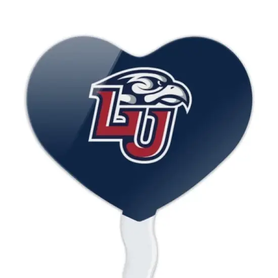 Liberty University Primary Logo Heart Love Cupcake Picks Toppers Decoration Set of 6 image {1}