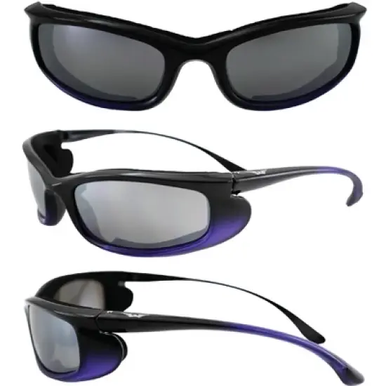 3 Pairs of Global Vision Eyewear Shadow Motorcycle Glasses with Flash Mirror, Flash Mirror, Flash Mirror Lenses image {5}