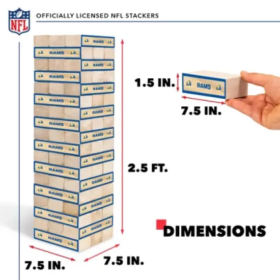 NFL Los Angeles Rams Giant Wooden Tumbling Tower image {3}