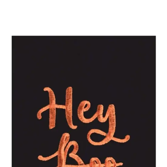 C&F Home Halloween "Hey Boo" Flying Ghost 100% Cotton Embroidered Canvas Dishtowel image {1}