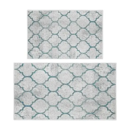 Sussexhome Non Skid Washable Kitchen Runner Rugs Set of 2 - Multipurpose Low Pile Area Rugs for Laundry Room, Entryway, Bathroom - Set of 44 x 24 and 31.5 x 20 Inches Floor Mats image {12}