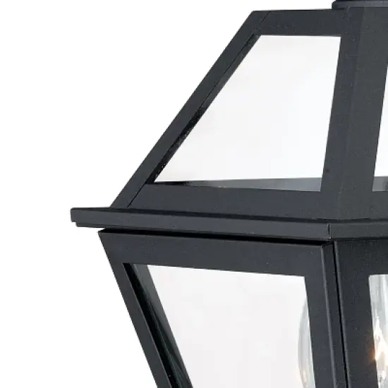 VAXCEL Nottingham 3L Black Outdoor Empire Post Light Clear Glass image {5}