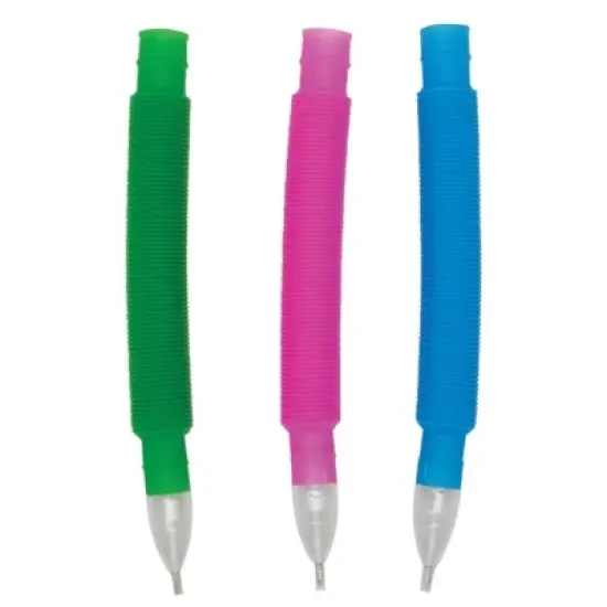 Poppin� Fun! Fidget Pens (3 Pack) - Stretchy, Clicky, Wearable! (Pink, Blue, Green) image {3}