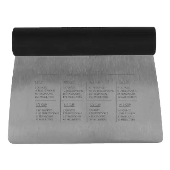 KitchenAid All Purpose Scraper: Black, Dishwasher-Safe, Rubberized Handles, Food & Pastry Scraper, Stainless Steel image {7}