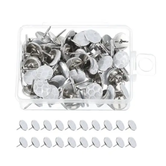 Unique Bargains Hunting Camping Hiking Trail Marking Glow Reflective Tacks 100 Pcs image {7}