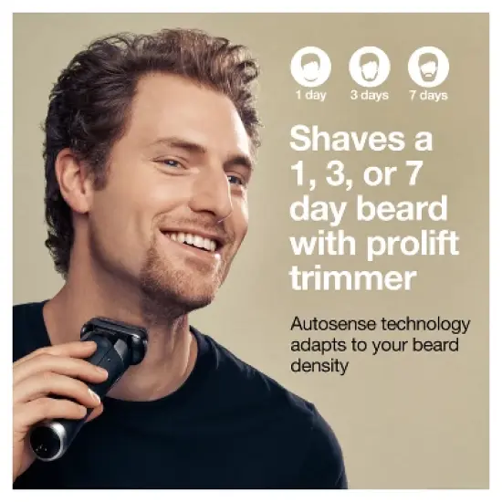 Braun Series 9-9477cc Pro Men's Rechargeable Wet & Dry Electric Foil Shaver with ProLift Trimmer, PowerCase, & SmartCare Center image {3}
