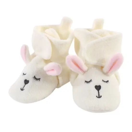 Hudson Baby Infant and Toddler Girl Cozy Fleece Booties, Modern Bunny image {1}