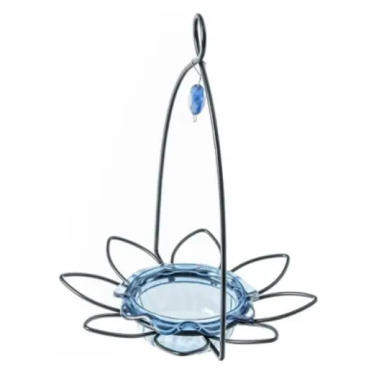 Birds Choice Bluebird Flower Bird Feeder Small - Blue: Weather-Resistant, No Assembly, Mealworm Feeder image {2}