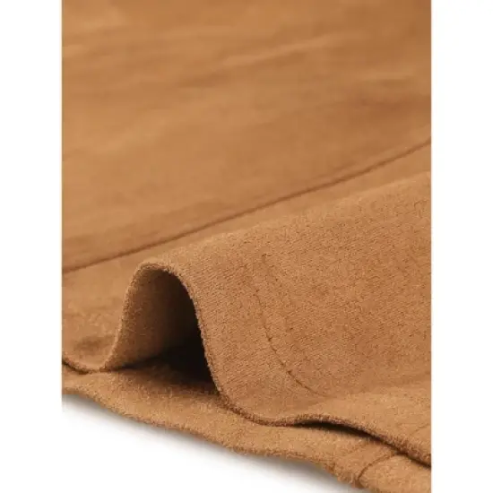 Agnes Orinda Women's Plus Size Lapel Suede Long Sleeveless Fashion Vest image {4}