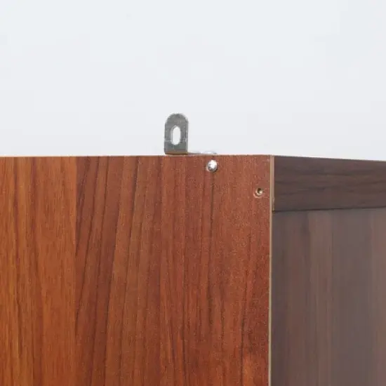 Yukimo 63" 2-Door Kitchen Pantry Storage Cabinet, 5-Tier Shelving with 2 Adjustable Shelves, Brown image {8}