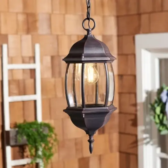 Grazia 8" Outdoor Pendant - PLT7003 - Bronze - Safavieh image {3}
