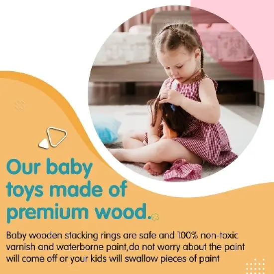 Leo & Friends Cat Stacking Toddler Ring Tower image {4}