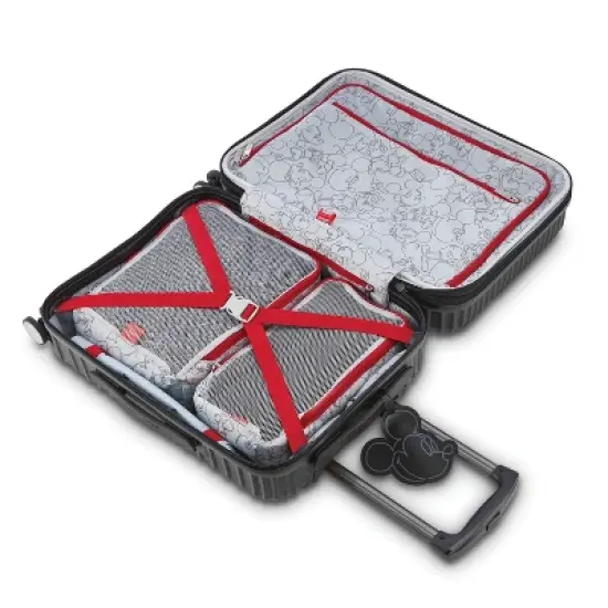 American Tourister Kids' Mickey Molded Hardside Carry On Spinner Suitcase - Black image {5}