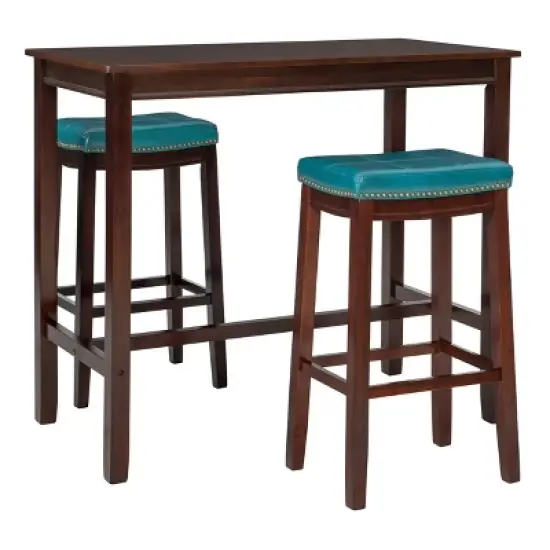 3pc Claridge Bar Height Dining Set - Linon image {22}