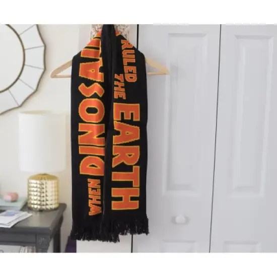 Nerd Block Jurassic Park Large Knitted Scarf "When Dinosaurs Ruled The Earth" image {5}