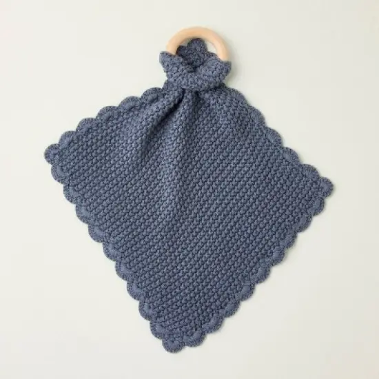 Knit Security Blanket Blue - Hearth & Hand&trade; with Magnolia image {3}