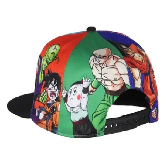 Dragon Ball Z Anime Hat Vegeta Saga Character Panel Flatbill Snapback Cap Multicoloured image {4}