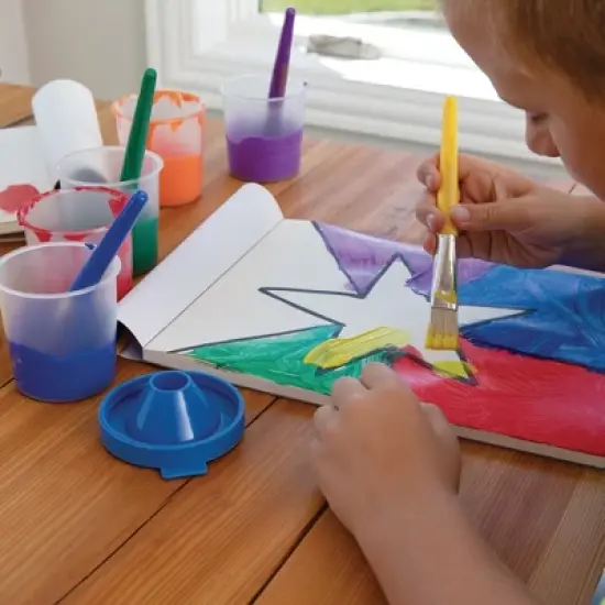 Creativity Street No-Spill Round Cups with Colored Lids, 10 Per Pack, 2 Packs image {5}