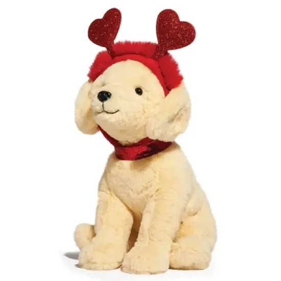 FAO Schwarz 12" Sparklers Toy Plush Labrador with Removable Red Heart Boppers image {4}