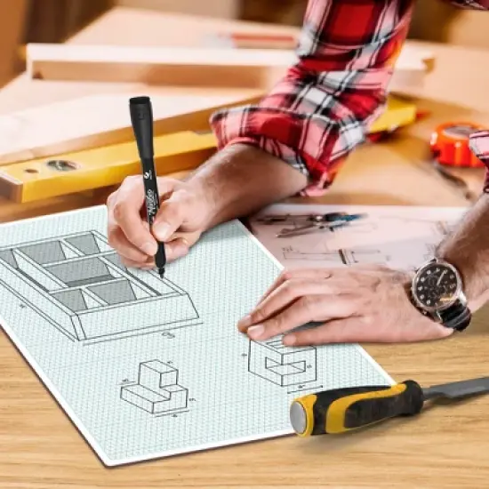 SCRIBBLEDO Isometric Grid 11"x14" Dry Erase Board image {3}