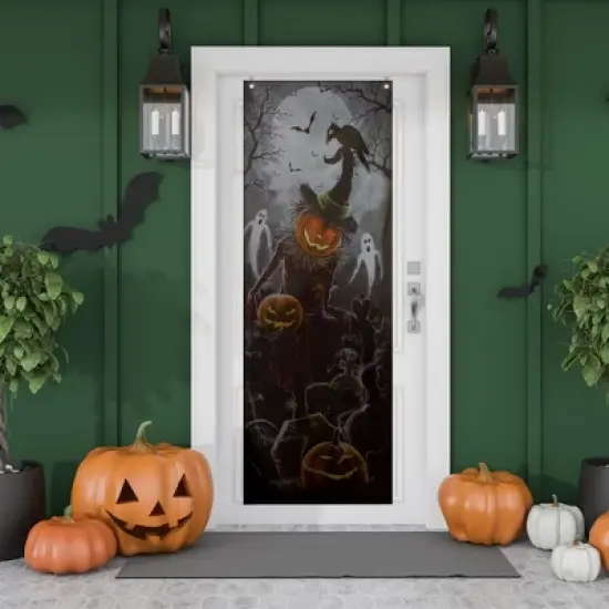 Northlight Jack O' Lantern in Graveyard Halloween Door Decoration - 70.75" image {3}