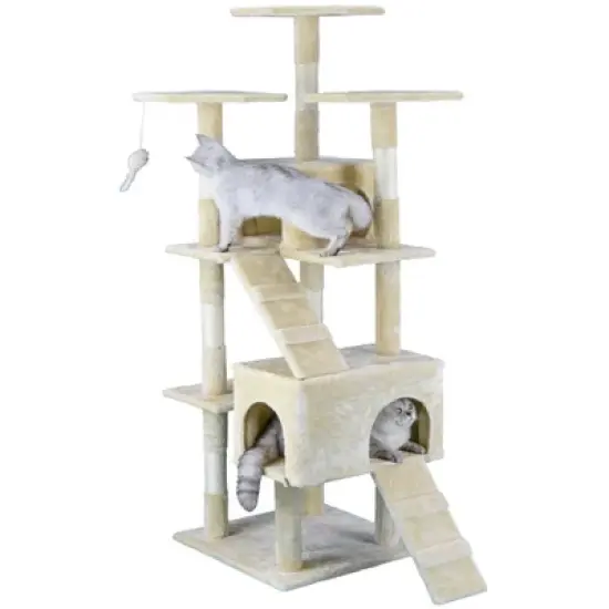 Homessity 63" Economical Cat Tree with Sisal Scratching Posts HC-001 image {3}