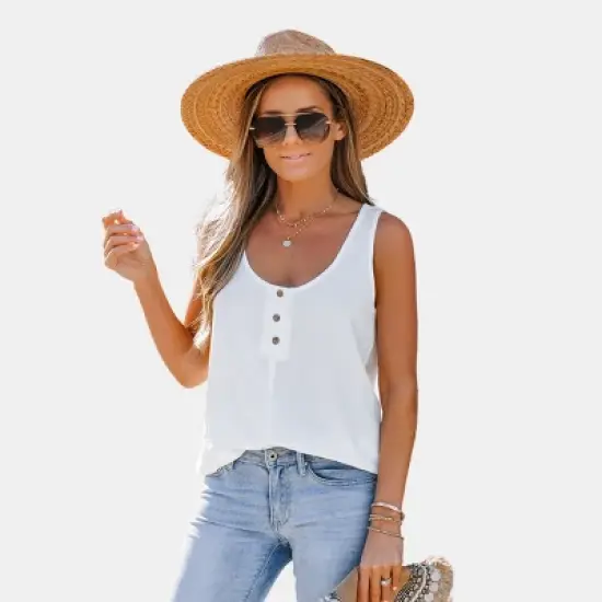 Women's Scoop Neck Cover-Up Top - Cupshe image {7}