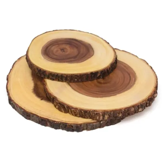 Lipper International Acacia Bark 3-Tier Swivel Server image {8}