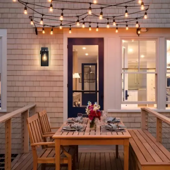 C Cattleya 2-Pack 12.5in. Matte Black Outdoor Wall Lantern Sconce with Built-in Outlet image {4}