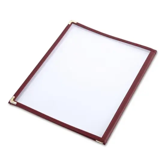 WeChef 30 Packs Restaurant Menu Covers 8.5 x 11" Triple Fold 3 Pages 6 Views Burgundy Red image {1}