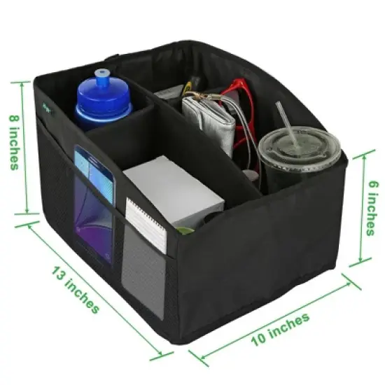 Lebogner Car Console Organizer, 10-Pockets, Simple Folding Design image {3}