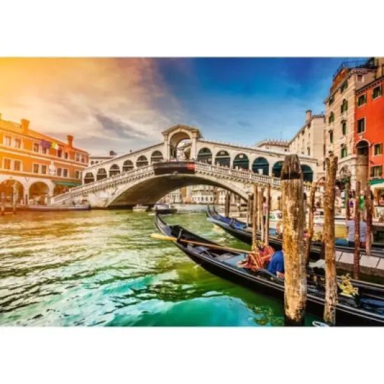 Trefl Romantic Sunset: Rialto Bridge Venice Italy Jigsaw Puzzle - 1000pc image {2}