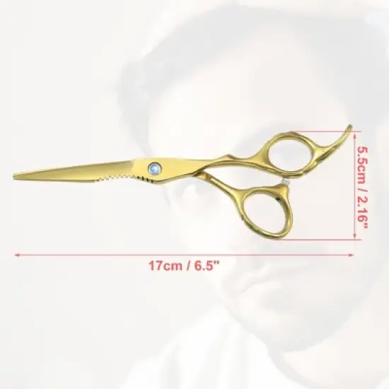 Unique Bargains Stainless Steel Barber Hair Cutting Scissors 6.5inch image {1}