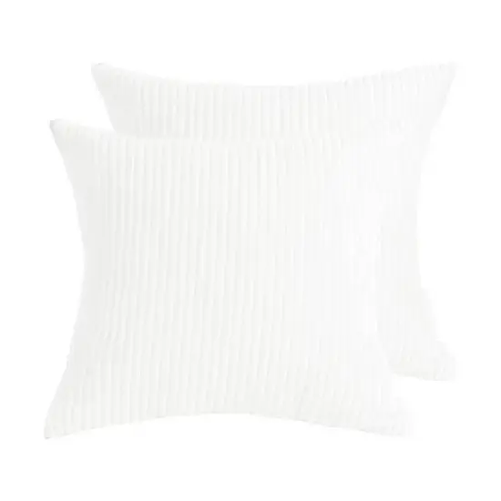 PiccoCasa Zipper Closure Cushion Decorative Square Throw Pillow Covers 2 Pcs 18 x 18 Inch image {5}