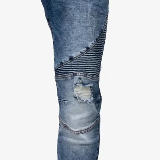 RAW X Men's Stretch Moto Denim Jeans(plus size pant in available) image {4}